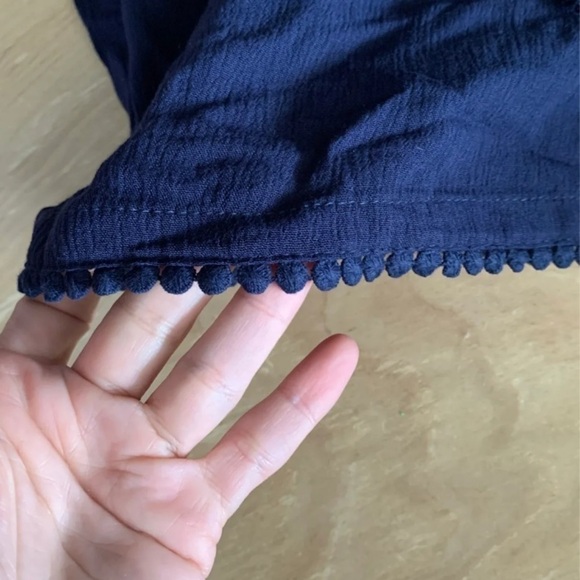 NWT Bepop  dark blue boho pull on shorts size small - Picture 4 of 6